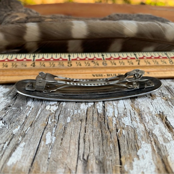 Sterling Silver Native Southwest Barrette - Picture 6 of 8